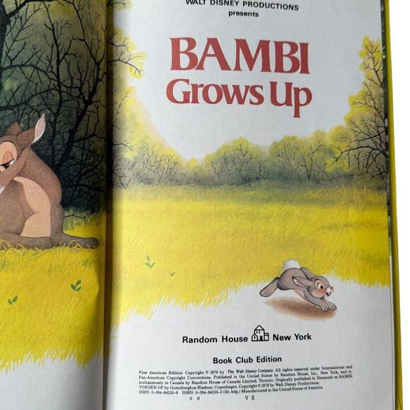Bambi Grows Up by Walt Disney Productions Staff (Hardcover)‎ - Picture 6 of 8